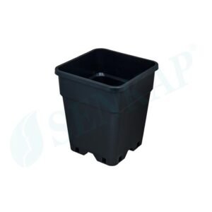 Maceta cuadrada negra 1 L ideal esquejes y crecimiento inicial