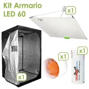 Kit armario LED crecimiento 60x60x140 cm