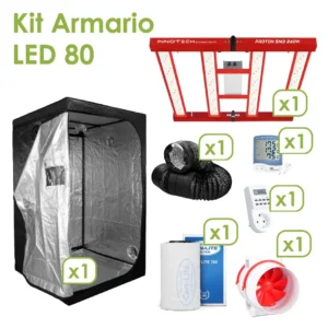 Kit armario cultivo 80x80x160cm LED 240w