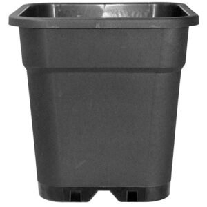 Maceta 18 litros cuadrada negra reforzada