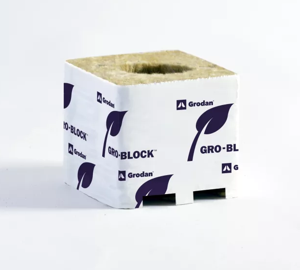 Bloque Grodan Improved 100x100x100 mm agujero grande