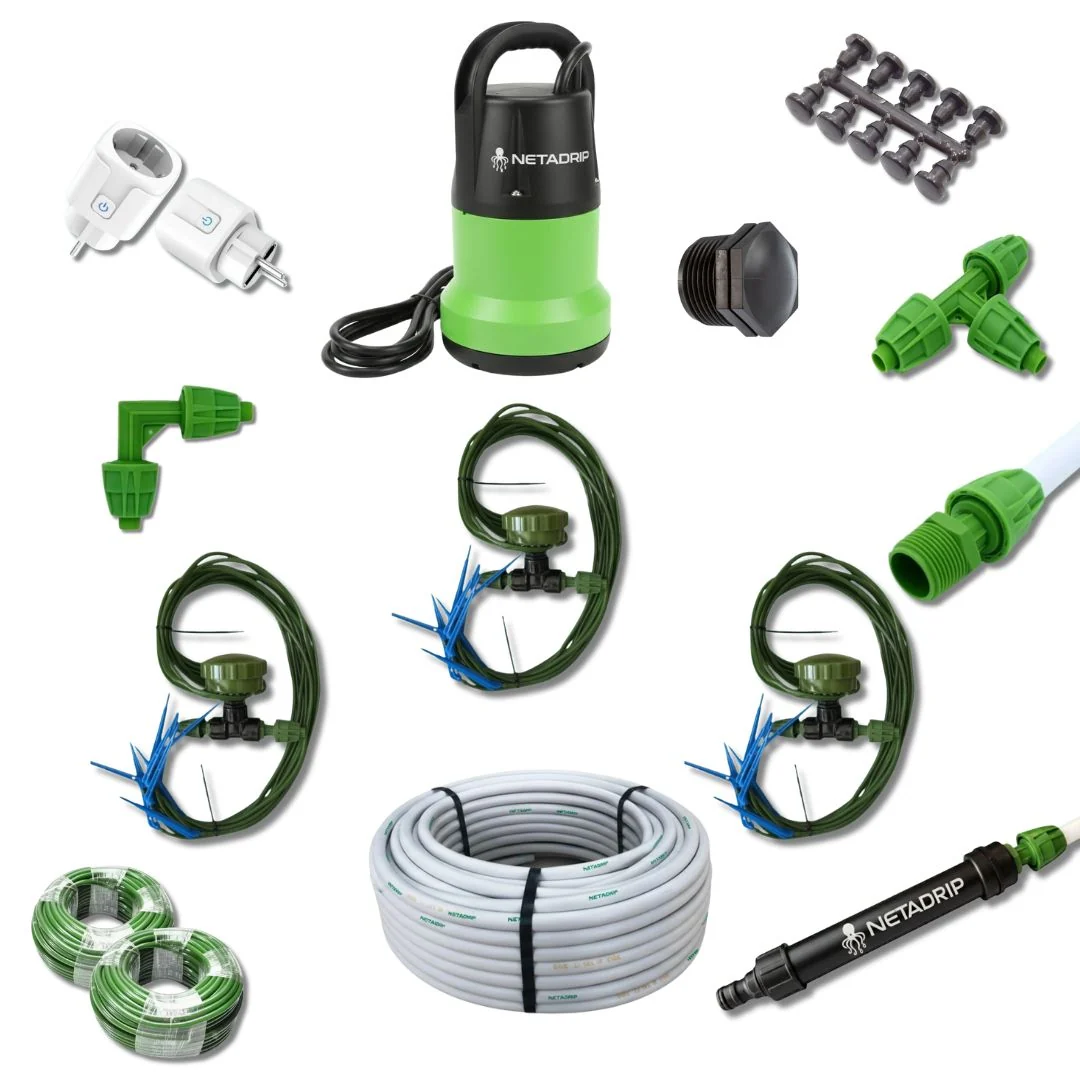 Kit de riego automático Netadrip Q-Ring 12, 24 y 36